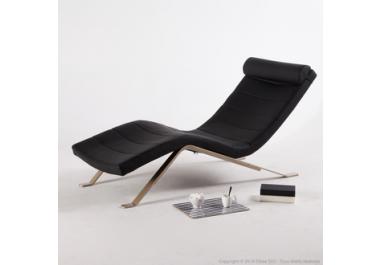 Chaise longue cuir