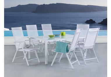 Salon de jardin en aluminium